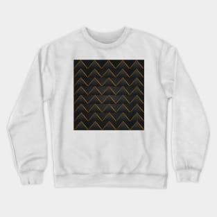 Golden triangular pattern on blue gray background filling the frame. Crewneck Sweatshirt